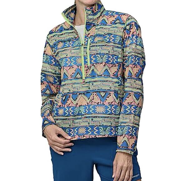 Patagonia Houdini Stash 1/2 Zip Pullover Jacket Size XL Womens Green New - Picture 2 of 12